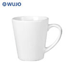 WUJOSUB V-shaped Blank Sublimation Cup 10oz Ceramic Sublimation Supplier