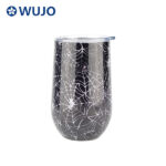 맞춤형 로고 12온스 달걀 모양 이중벽 스테인레스 스틸 진공 단열 와인 텀블러