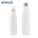 WUJO 17oz/500ml Sublimationsblank doppelwandige Edelstahlflasche in Cola-Form Weiß
