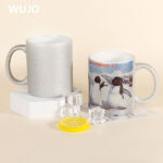WUJOSUB AAA Grade Sublimation Mug Ceramic 11oz Glitter Sublimation Mug