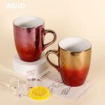 WUJOSUB Customized Color 11oz Ceramic Plating Mug with Sublimation Coating