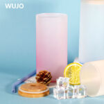 WUJOSUB كوب تصعيد زجاجي بلوري 25 أونصة بهلوان تصعيد زجاجي مع غطاء من الخيزران