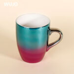 WUJOSUB Customized Color 11oz Ceramic Plating Mug with Sublimation Coating