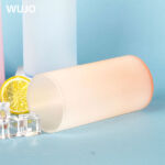 WUJOSUB كوب تصعيد زجاجي بلوري 25 أونصة بهلوان تصعيد زجاجي مع غطاء من الخيزران