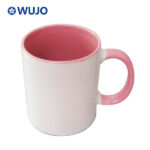 WUJOSUB Ceramic Sublimation Coffee Mug 11oz Color Inside&Handle Sublimation Mug