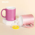 WUJOSUB AAA Grade Sublimation Mug Ceramic 11oz Glitter Sublimation Mug