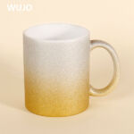 WUJOSUB 11oz Sublimation Coffee Mug 2 Tone Glitter Ceramic Mug for Sublimation