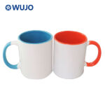 WUJOSUB Ceramic Sublimation Coffee Mug 11oz Color Inside&Handle Sublimation Mug
