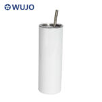 Sublimation Blanks 25オンス/750ml ステンレススチール スキニータンブラー プラスチック蓋付き