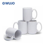 WUJOSUB Hot Sale Blank Ceramic Sublimation Mug 15oz Sublimation Coffee Mug