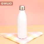 WUJO 17oz/500ml Sublimationsblank doppelwandige Edelstahlflasche in Cola-Form Weiß