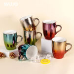WUJOSUB Customized Color 11oz Ceramic Plating Mug with Sublimation Coating