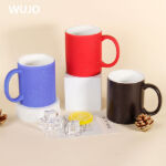 WUJOSUB New Sublimation Color Changing Mug 11oz Magic Mug with Sprinkle Dots
