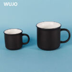 WUJOSUB Tasse magique en gros 5 oz 12 oz Tasse à changement de couleur noire